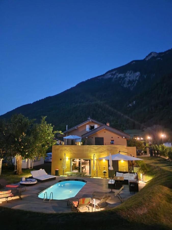 Appartement Moderne Avec Terrasse Et Piscine A Chatel Sur Bex ภายนอก รูปภาพ