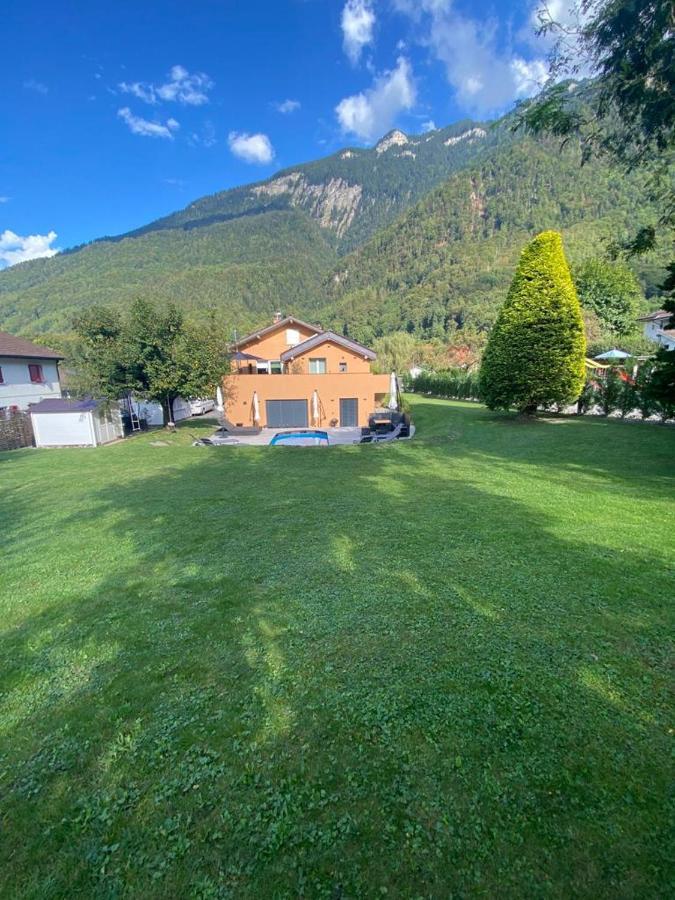 Appartement Moderne Avec Terrasse Et Piscine A Chatel Sur Bex ภายนอก รูปภาพ